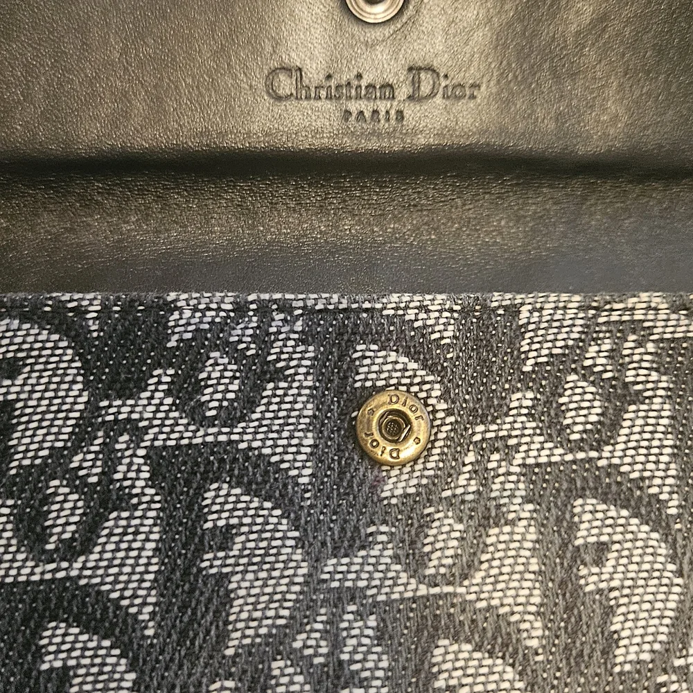Dior Blue and Cream Patterned Clutch